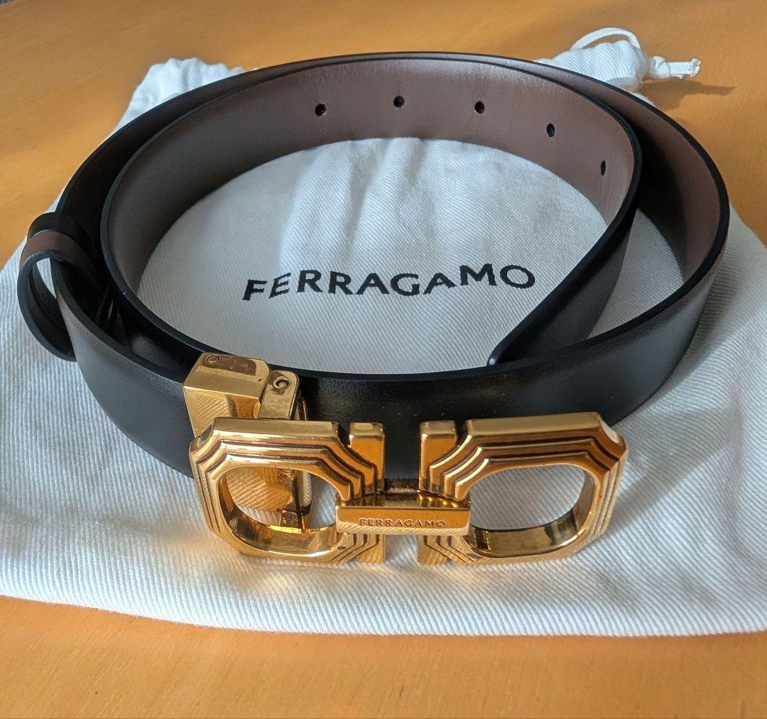 FERRAGAMO レザーベルト　リバーシブル ブラック/ブラウン