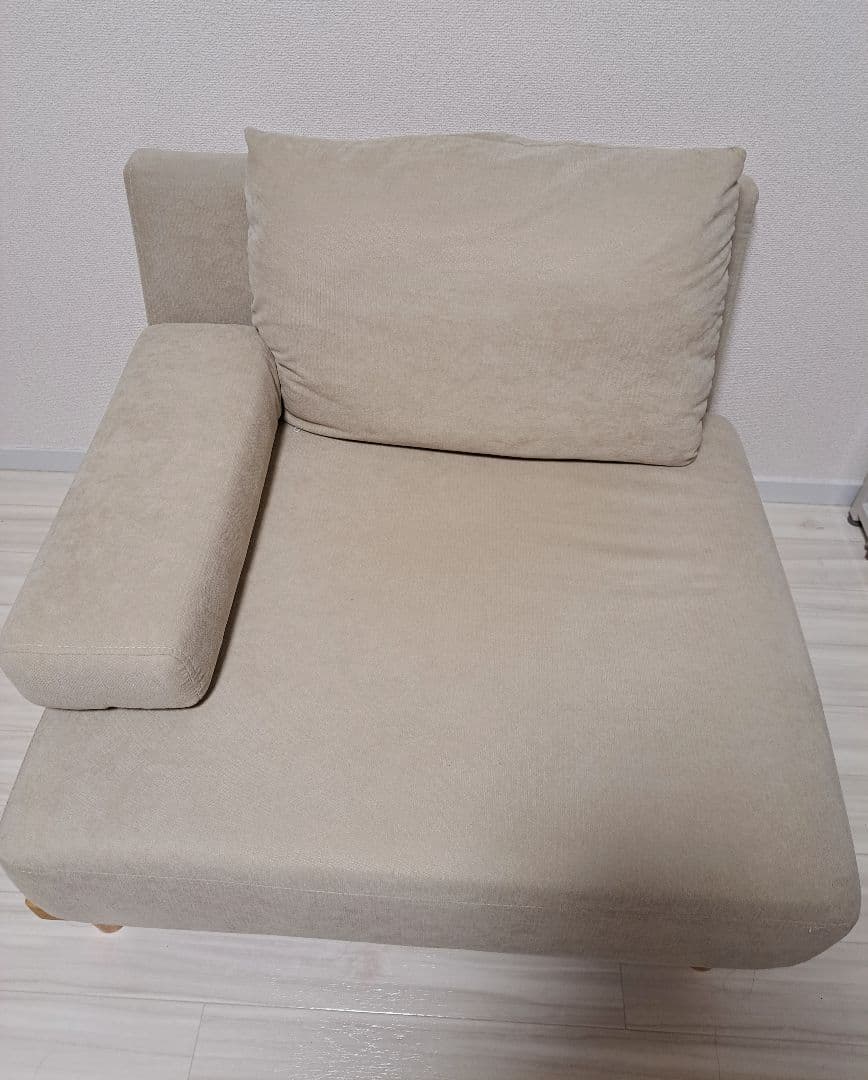 リップルベージュ 1人掛けソファ　fine kagu soroi ソロイ