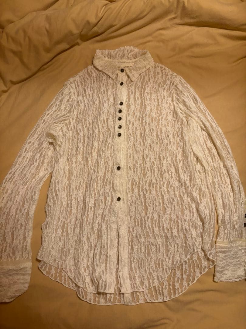 Eaphi TULLE LACE SHIRT アイボリー