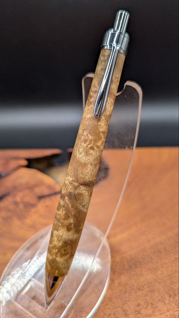 636超極上　マーブルウッド　瘤杢　木軸シャーペン　ボールペン