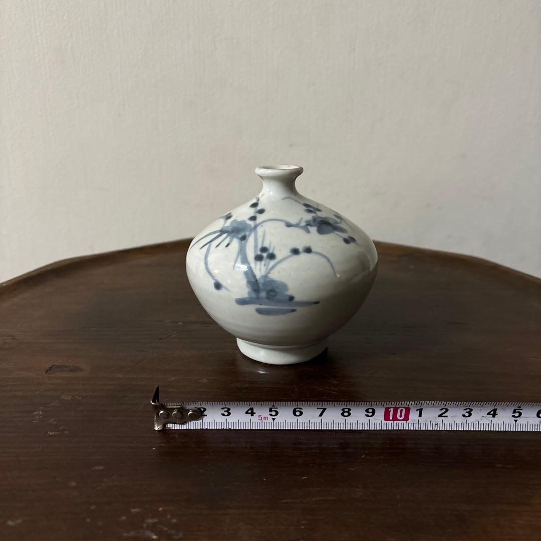 古伊万里染付油壷　⑥江戸時代　骨董　民芸　古道具　アンティーク検:白洲正子　李朝