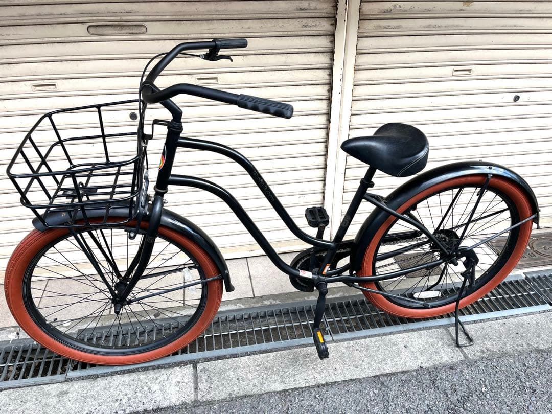 低走行！レインボー　乗り降りしやすいビーチクルーザー！