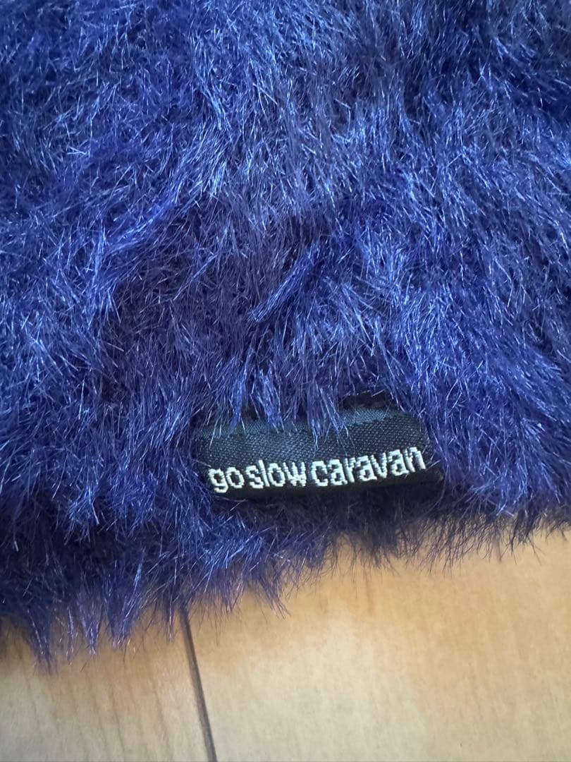 ゴースローキャラバン レオパードゲッコー ジャガード シャギーニットセーターM