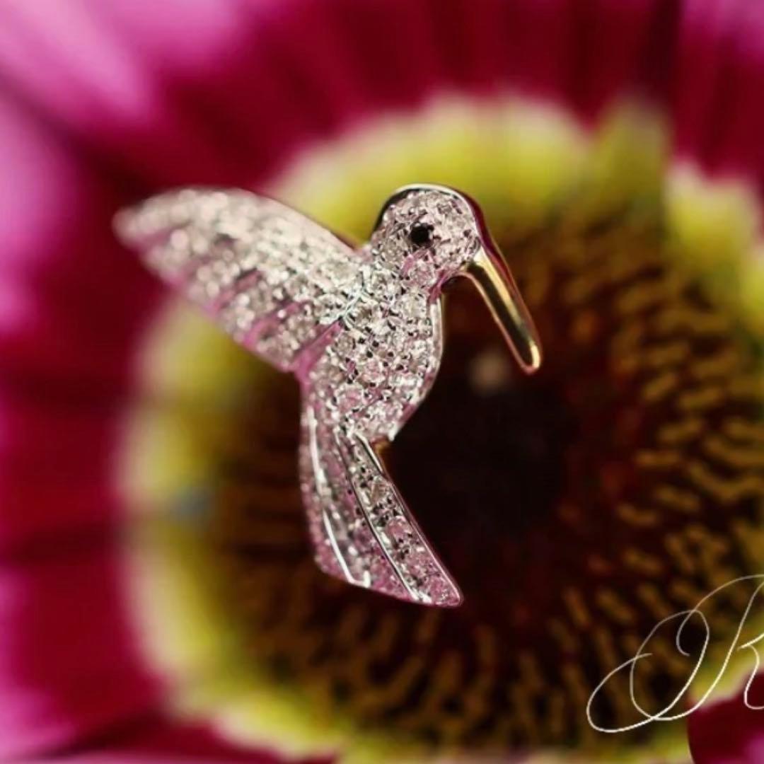 クアラントット　ピアス　片耳　ハミングバード