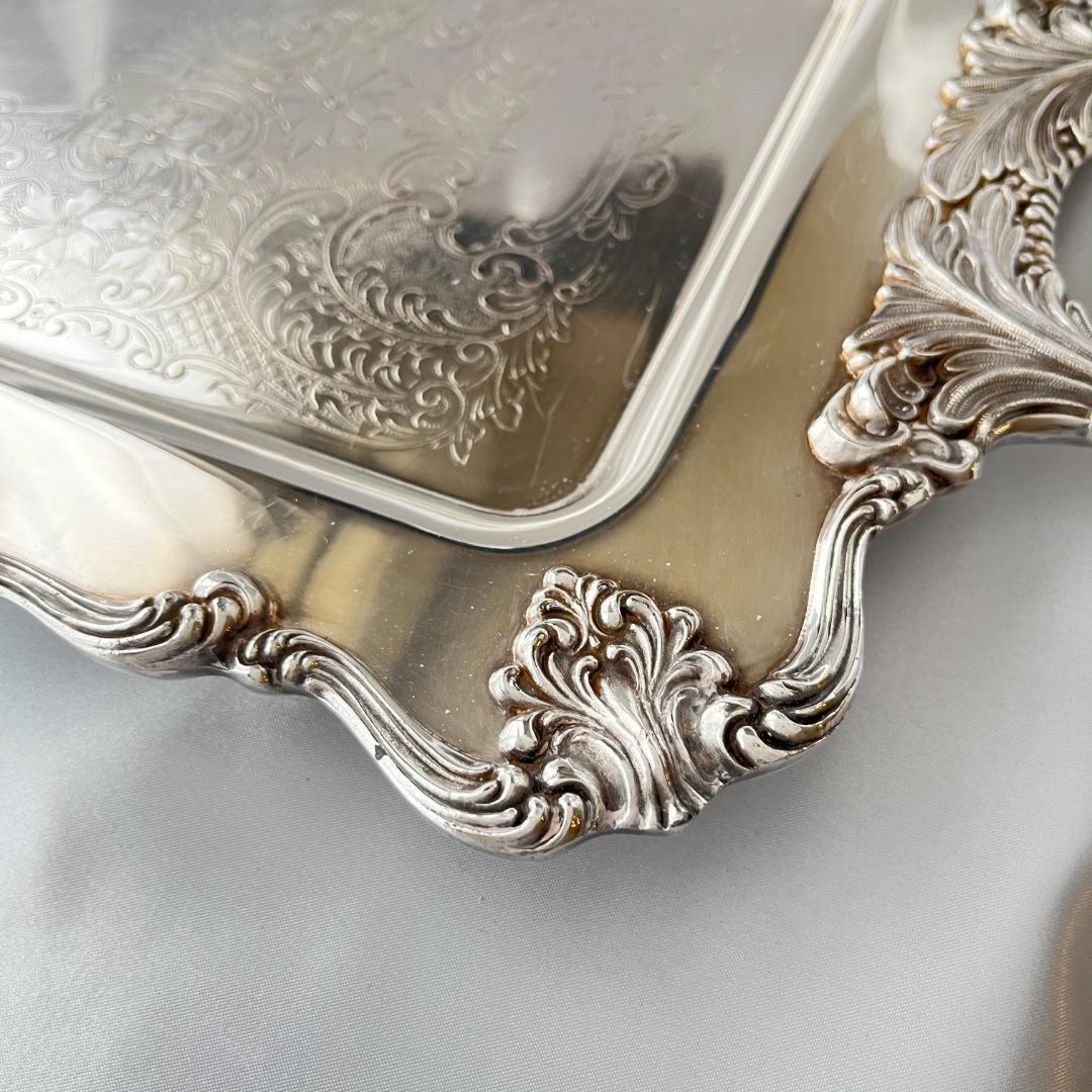 【ギャラリートレー】 ロングタイプ 56cm ハンドル/飾りフット 大型