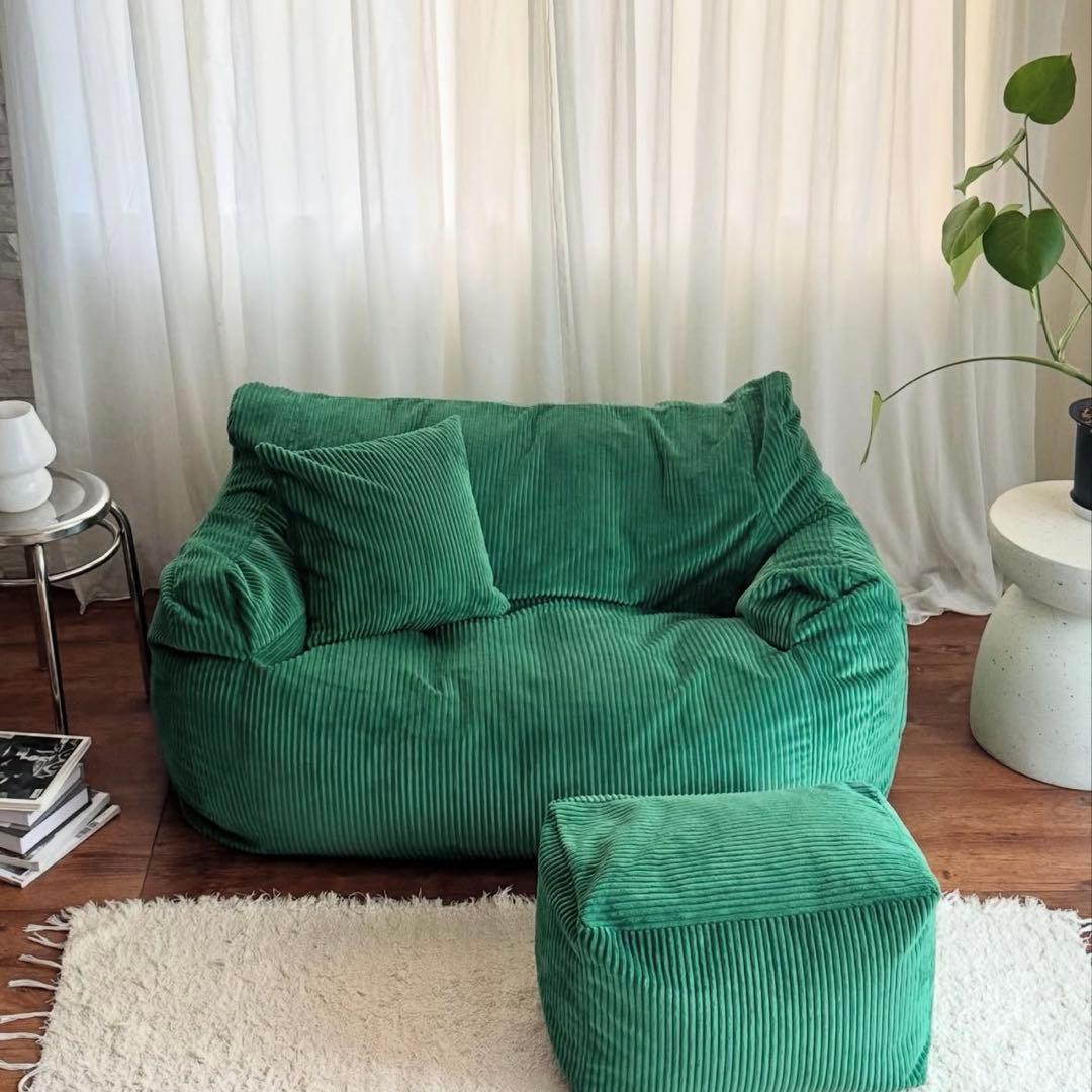 loosy 2人掛け　ビーズソファ　Green