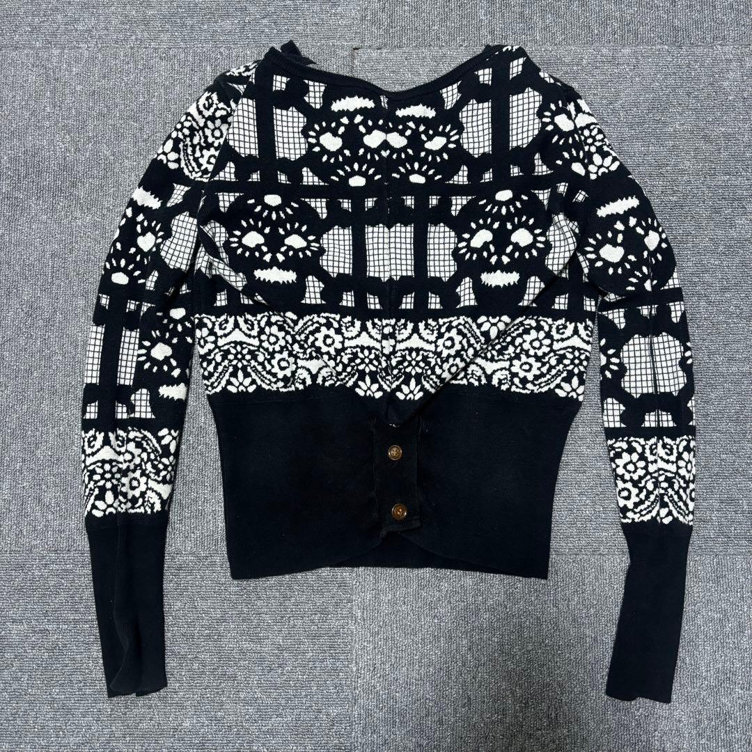 Vivienne westwood 変形カーディガン フード付き ドクロ柄