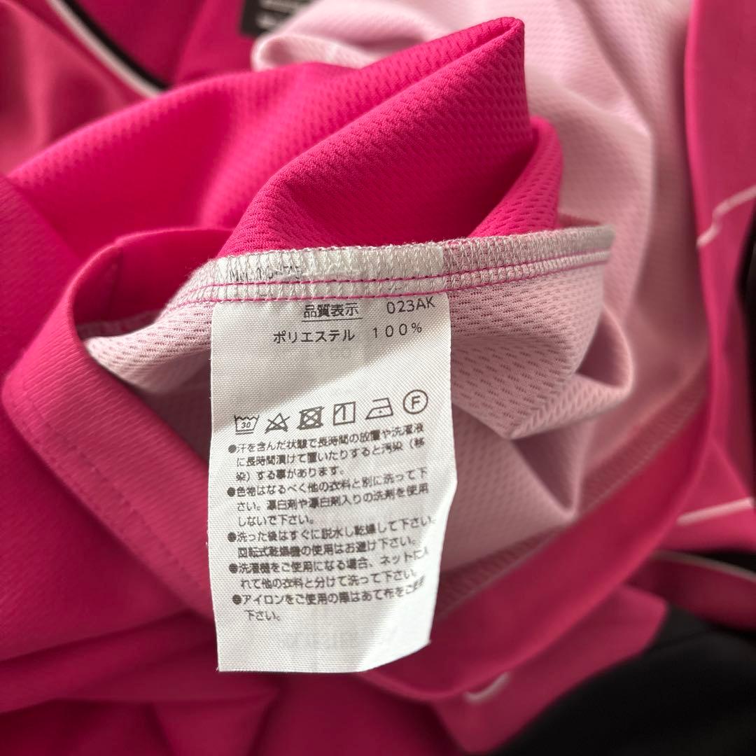 \美品/ YONEX ピンク ゲームシャツ Oサイズ