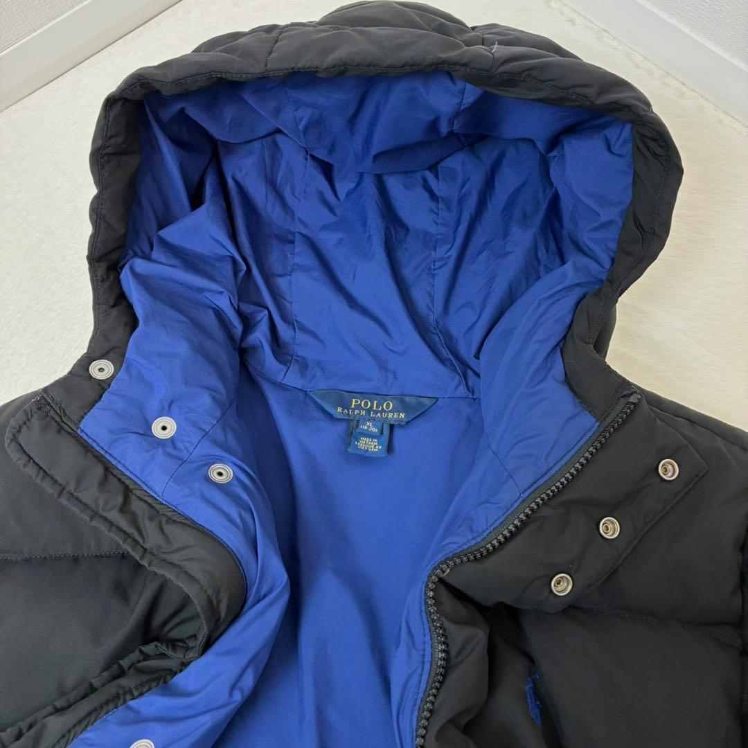 ポロラルフローレン　ダウンジャケット　ブラック　ポニーロゴ　メンズMサイズ相当