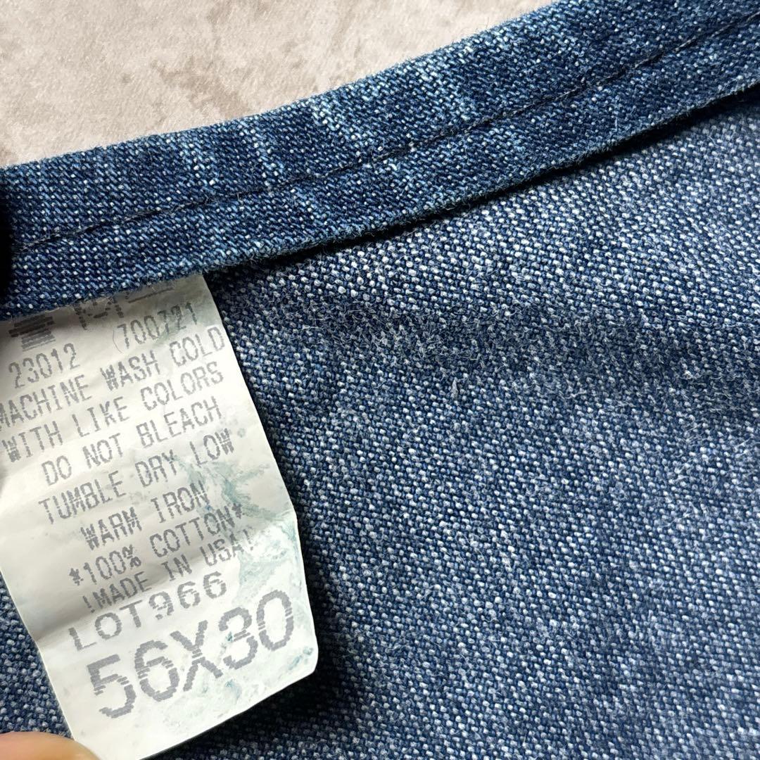 USA製 ROUND HOUSE デニムオーバーオール W56L30 超ビック