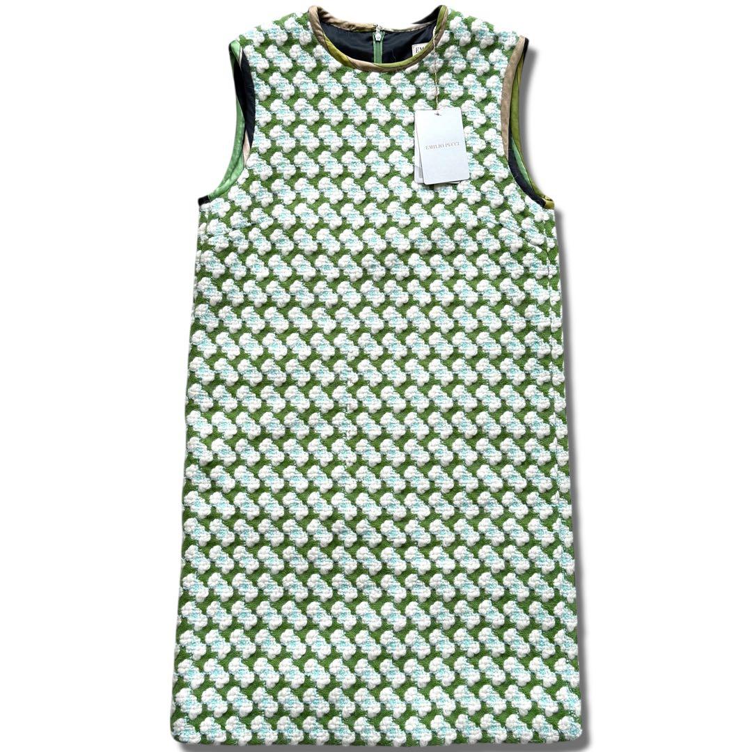 現行【新品未使用】エミリオプッチ ブークレツイード アルパカ ワンピース ドレス