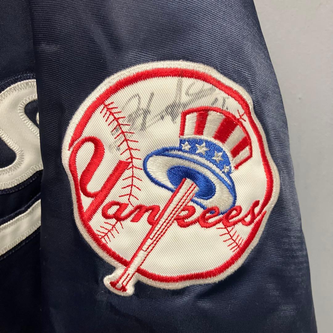 再値下げ　Majestic ニューヨークヤンキース　スタジャン　サイン入り