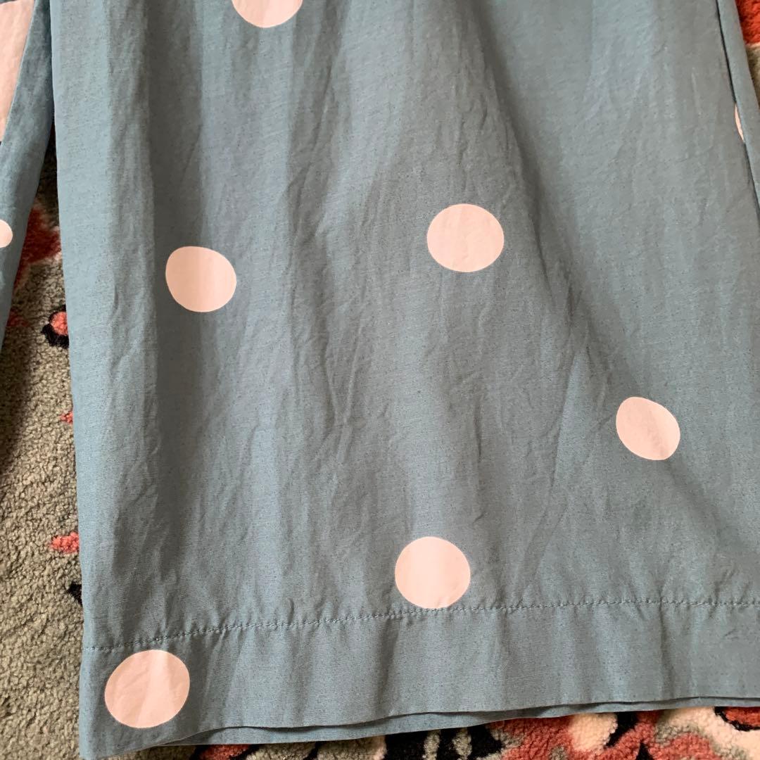 ディークの水色のドット模様ガウチョパンツ