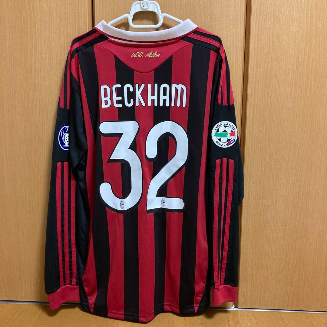 デビット・ベッカム　ユニフォーム　ACミラン サッカーユニフォーム長袖