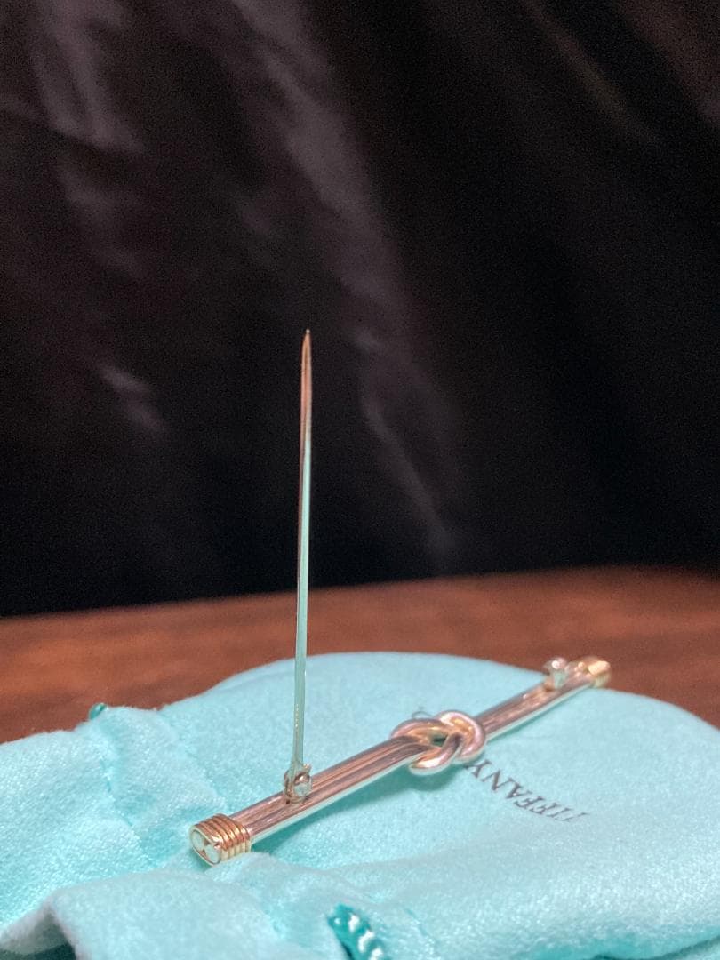 ティファニー ノット コンビ ブローチ K14 シルバー925