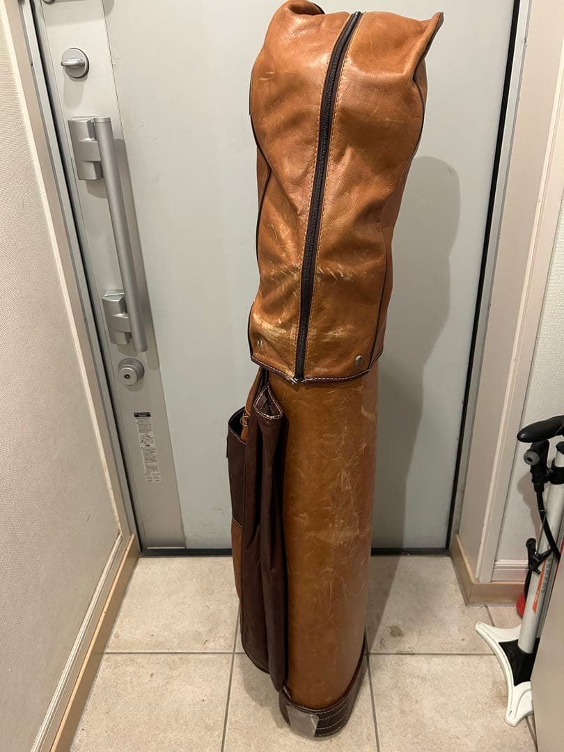 レザー ゴルフバッグ　ブラウン