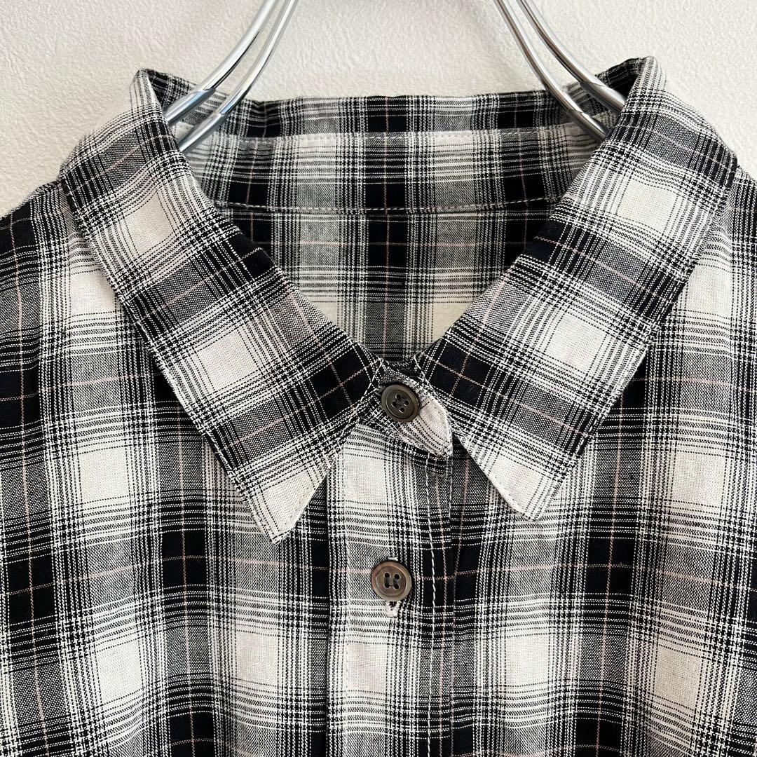 定価1.76万 リヴドロワ マルチパターンシャツ ブラック オーバーサイズ