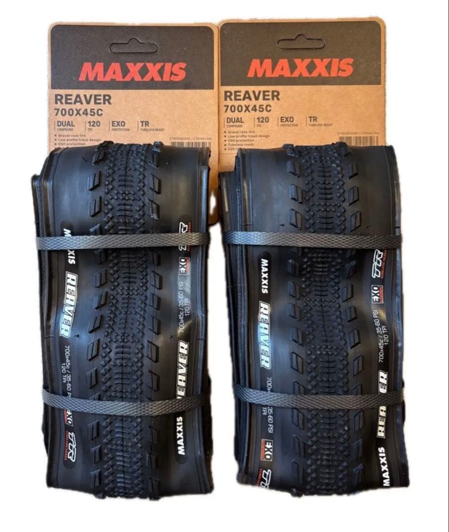 MAXXIS REAVER 700X45C TLR タイヤ 2本セット