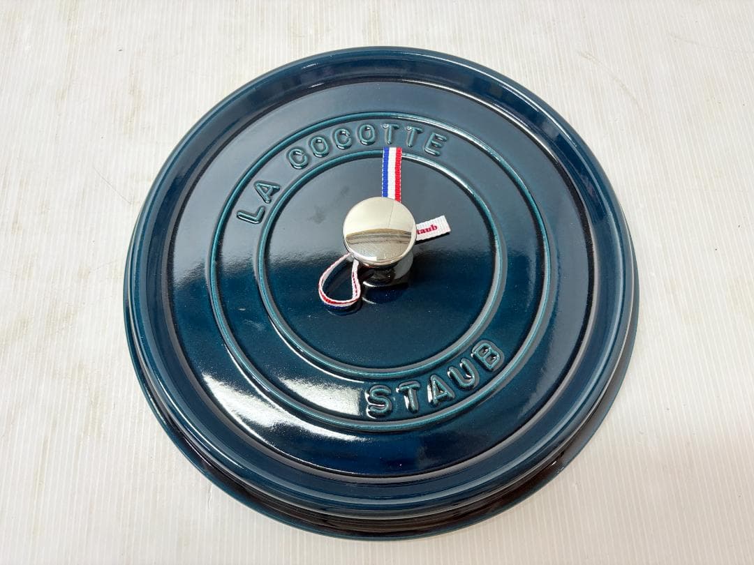 未使用 STAUB ストウブ ピコ・ココット 28cm ブルー 鋳鉄 ホーロー