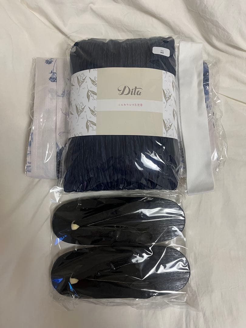 Dita 花柄浴衣・帯・下駄セット