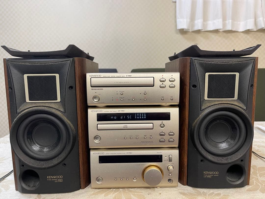 KENWOOD CD・カセットデッキ ゴールド ジャンク