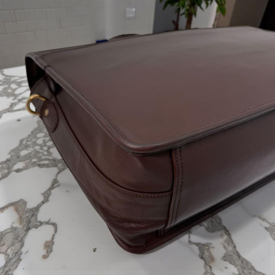 《研堂》オールドコーチ ビジネスバック ブリーフケース ターンロック 本革