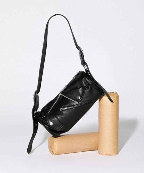 最終値下げ！beautifulpeople ラムレザーライダースシリンダーバッグ