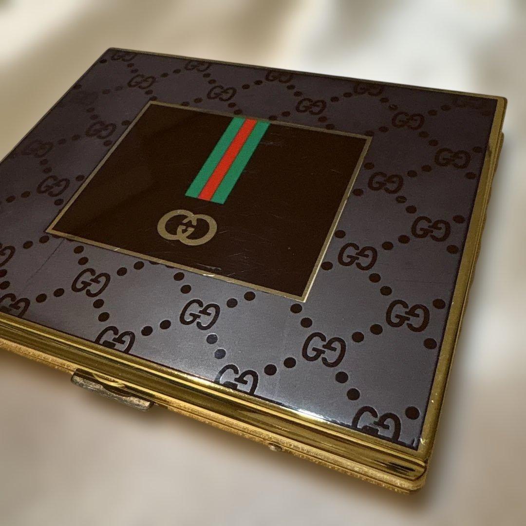 Pins3211オールドグッチ　シガレットケース　名刺入れ　シェリーライン