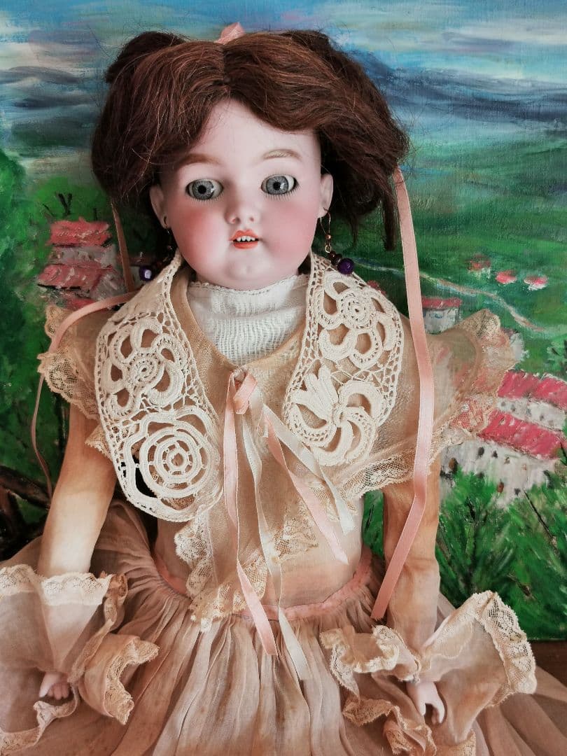 アンティーク アイリッシュクロシェレース 草原の花 多層手編みランナー 付け襟