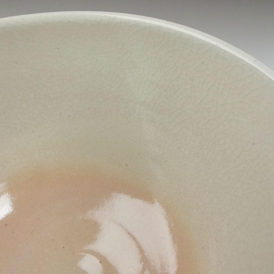 Ｔ４０９　茶碗　『蛇の目傘』『萬古窯　加賀瑞山 造』　共箱　抹茶碗　茶道具