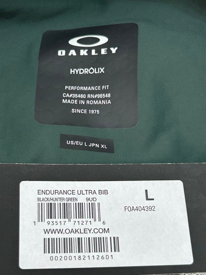 ☆新品タグ付☆ オークリー ビブショーツ エンデュランス ウルトラ ビブ　XL