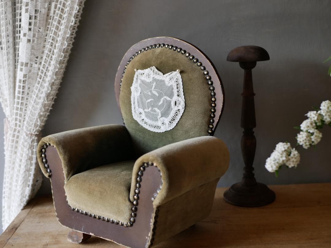 ソファ　チェア　フランスアンティーク　ぬいぐるみ用　アンティークチェア