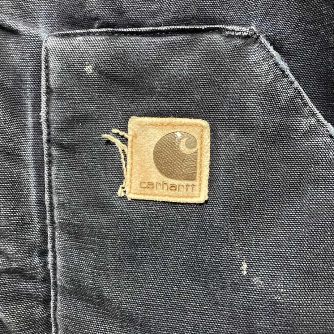 CARHARTT ダックベスト 紺 XL フェード カーハート USA製 腰ゴム