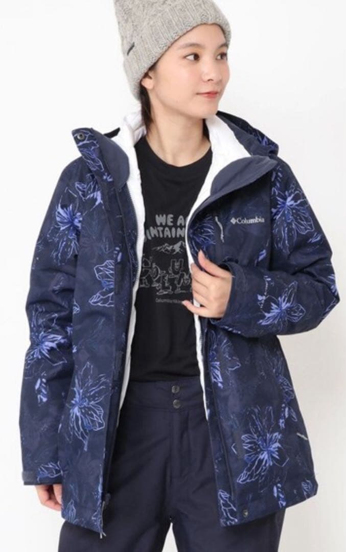 ウィリバードIVインターチェンジジャケットコロンビアColumbiaネイビー花柄
