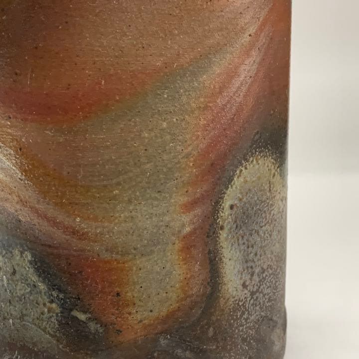 【花入6】備前6  筒形　　松園　　高さ23㎝