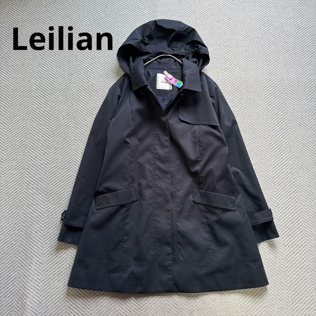 極美品 レリアン 現行モデル モッズコート フード ネイビー 大きいサイズ3XL