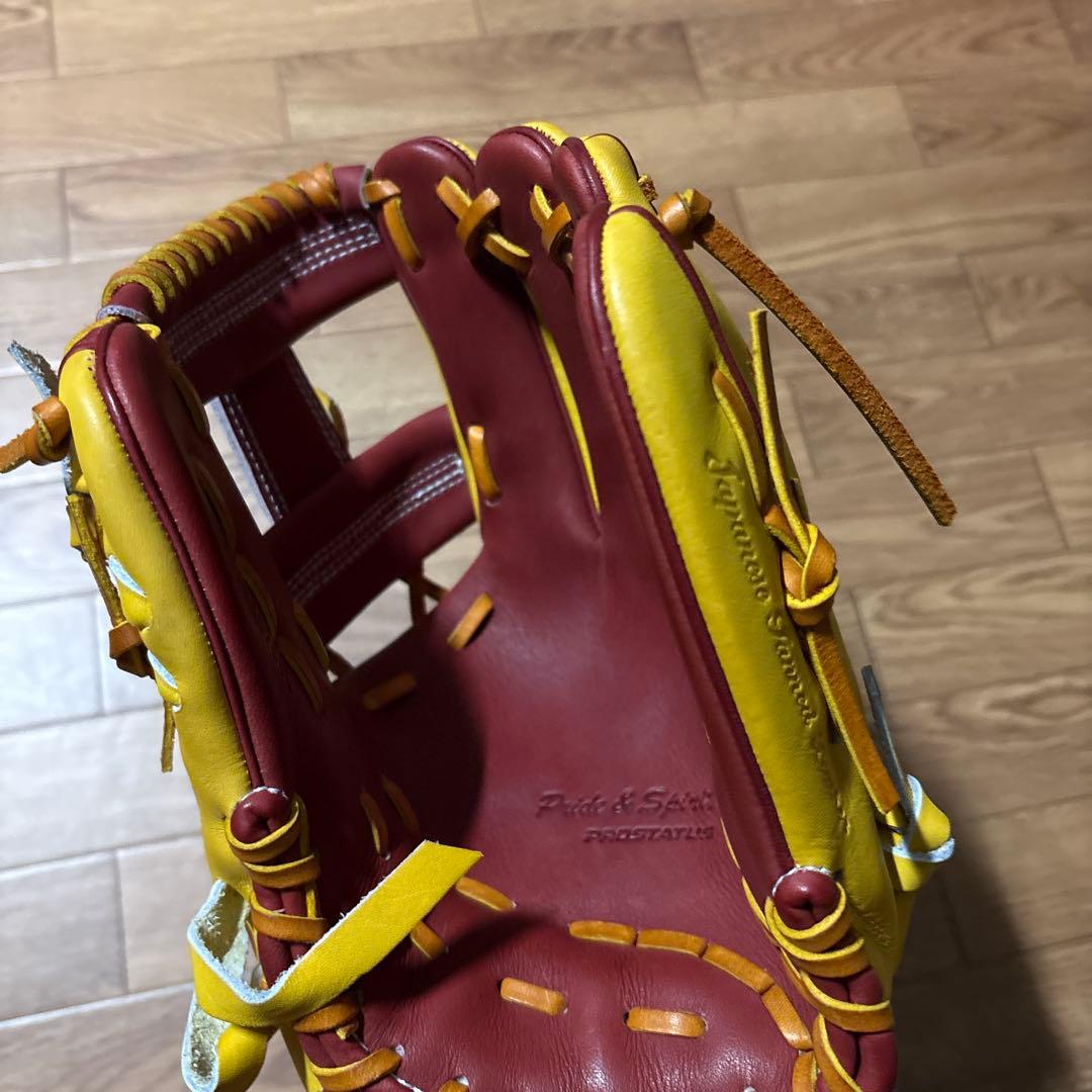 プロステイタス 今宮健太モデル 軟式グローブ 赤黄色