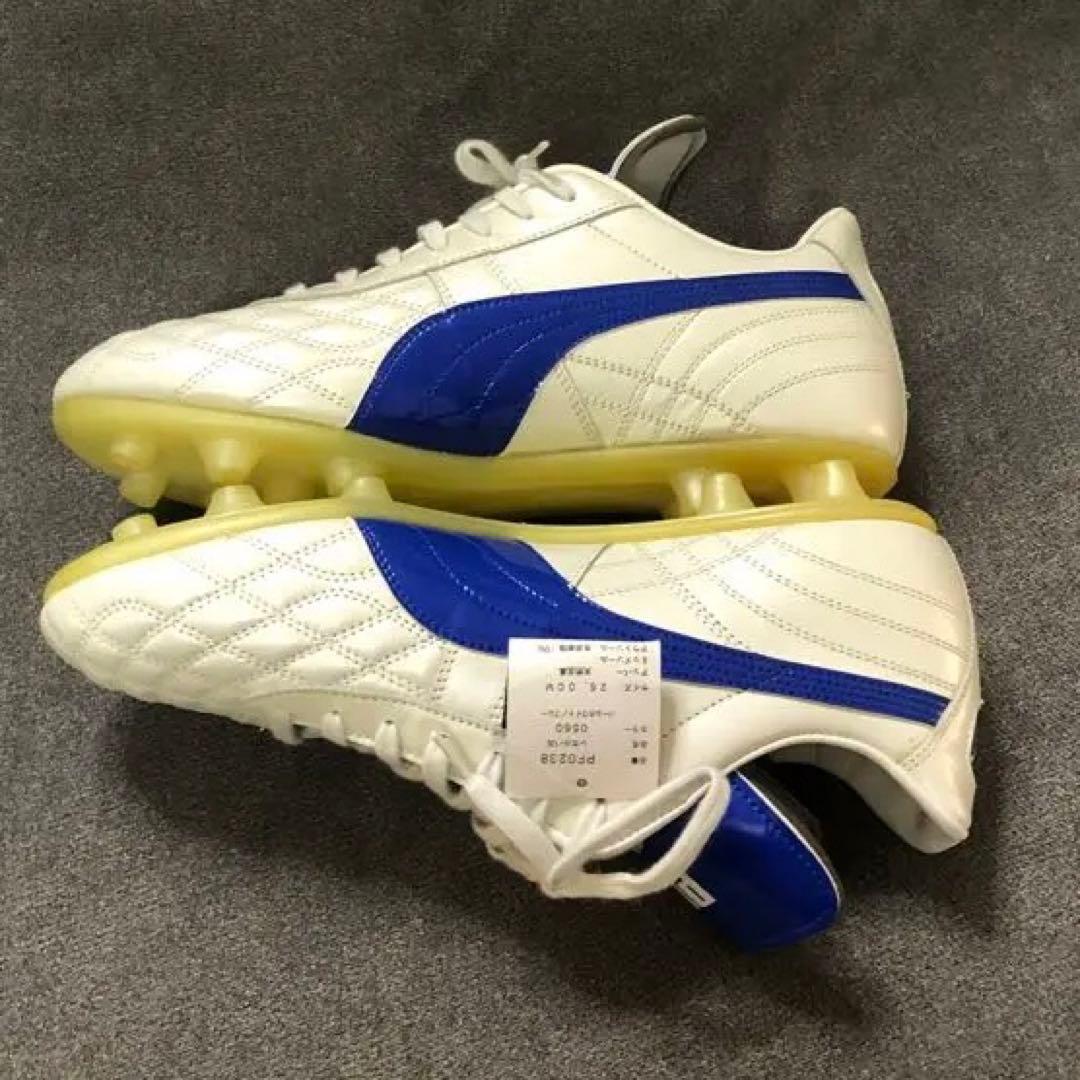 新品 鬼レア プーマ レセルバ サッカー シューズ パールホワイト ブルー