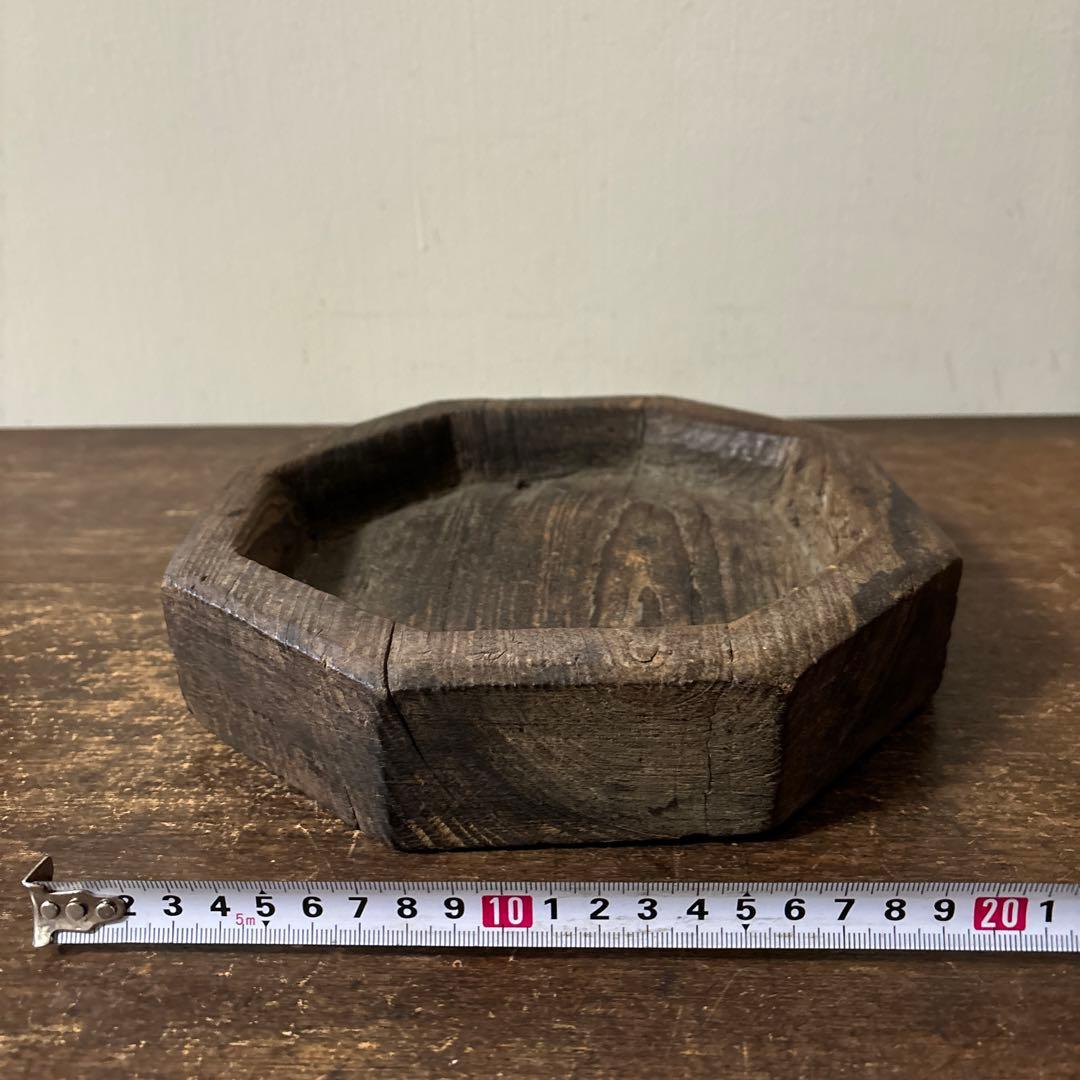 李朝木製灰皿　古民具　韓国古美術　花入　花器　和骨董　アンティーク　古道具