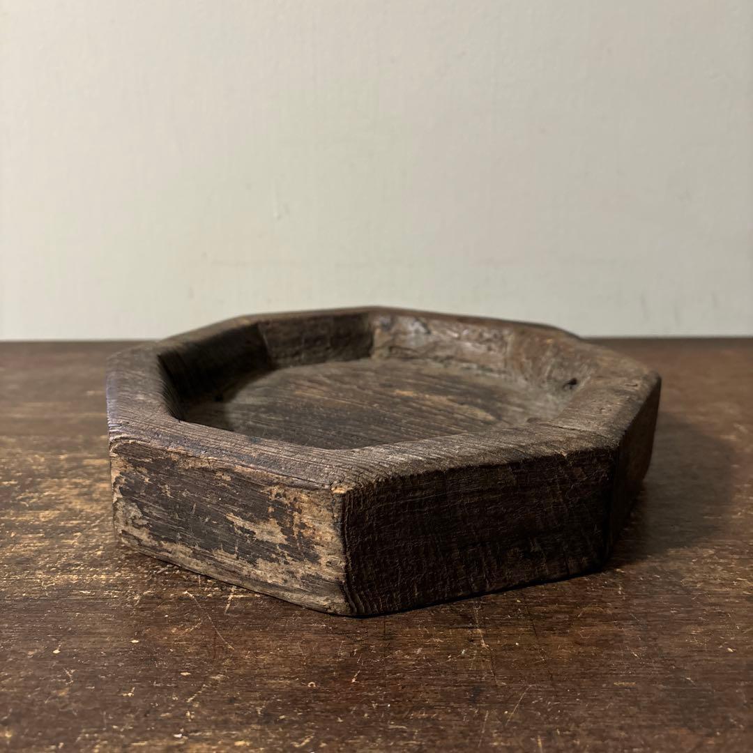 李朝木製灰皿　古民具　韓国古美術　花入　花器　和骨董　アンティーク　古道具
