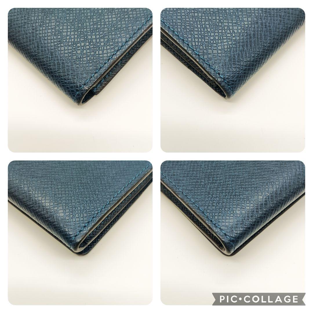 【美品SSS】ルイヴィトン　カルトドゥヴィジットNM　タイガ　ネイビー　名刺入れ