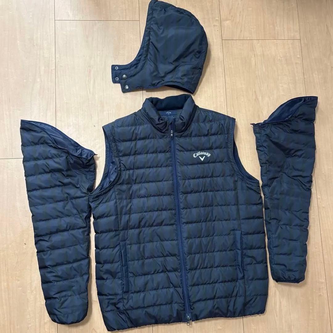 キャロウェイCallaway LLサイズゴルフダウンジャケットベスト取り外し可能