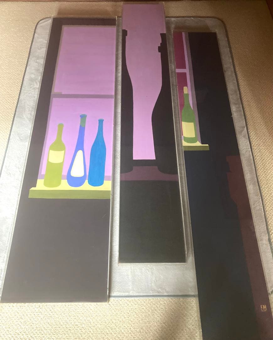 絵画　「紫の窓」　渡辺薫 作