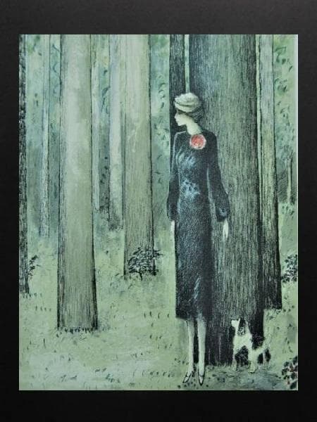 ジャン・ピエール・カシニョール、「森のはずれで」、希少な大判額装用画集より