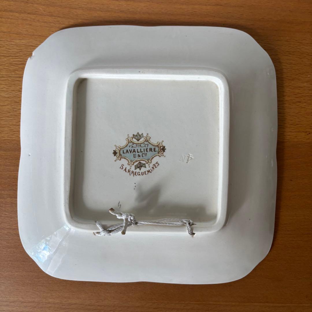 サルグミンヌ ラヴァリエール 平皿 フランスアンティークLavalliere