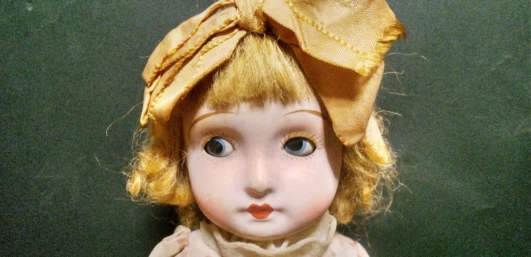 三越ドール　フラーティアイ　大正　昭和　サクラビスク　人形