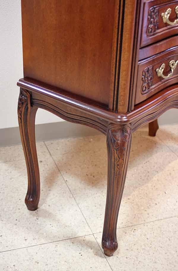 イタリア チェスト 5段 ネコ脚 彫刻 クラシック アンティーク 240