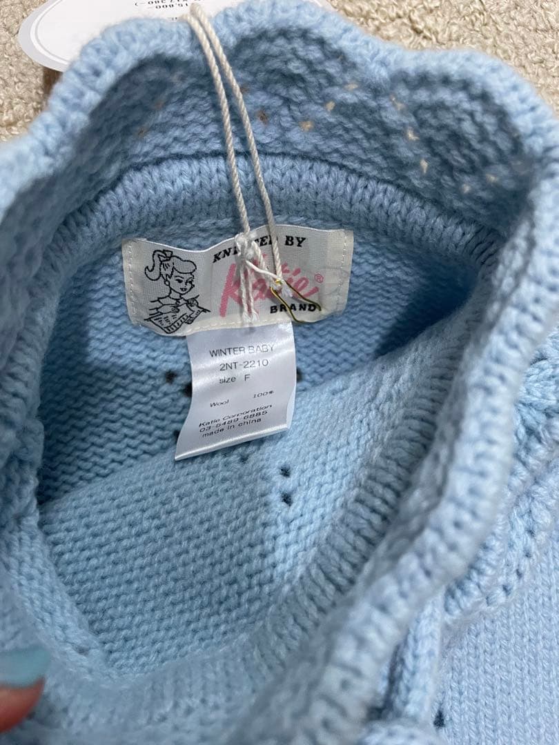 新品　Katie WINTER BABY レッグウォーマー　ブルー