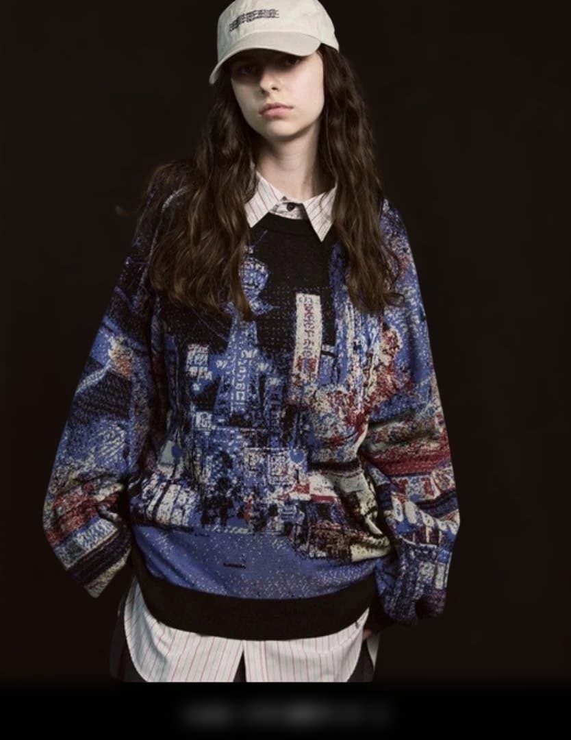 道頓堀 プライムオーバークルーネックニットプルオーバー