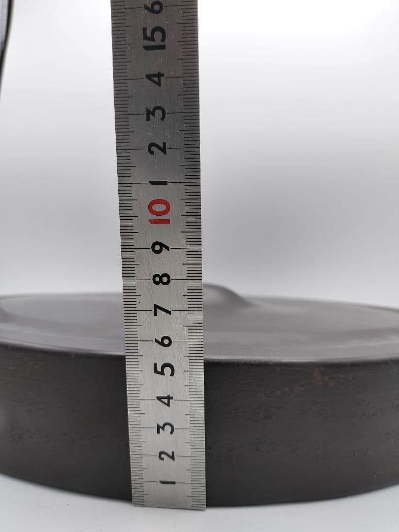 c763 銅鑼 大 バチ付 紙箱 茶道具 古物